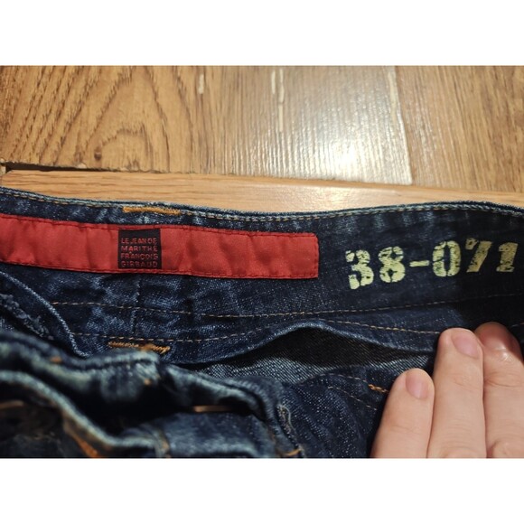 Vintage Marithe Francois Girbaud Baggy Jean Shorts Rare Green Double Strap Sz 40 - Picture 6 of 9